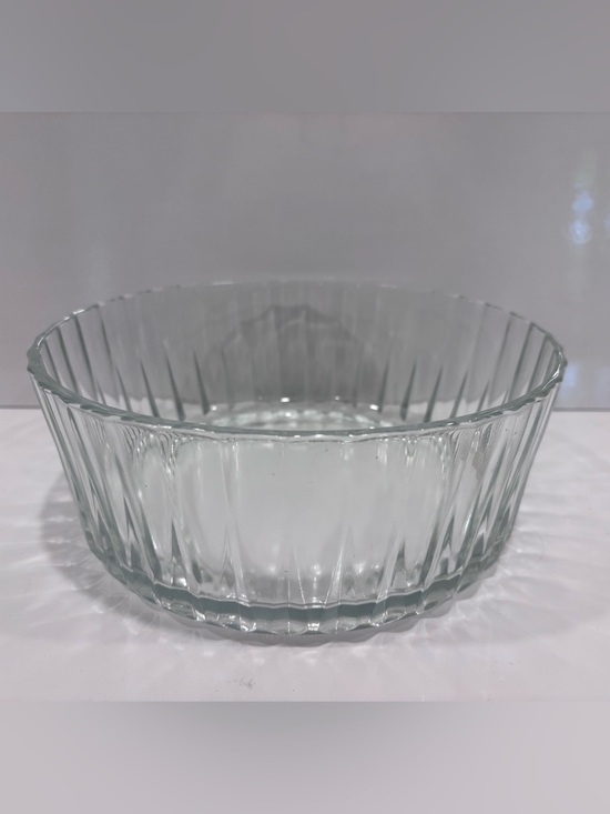 pasabache Other - Vintage Turkish Pasabache Clear Glass Bowl With Ribbed Design VL5177